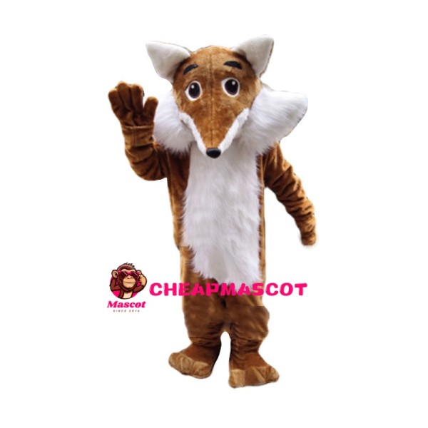 Cunning Brown Fox Mascot Costume
