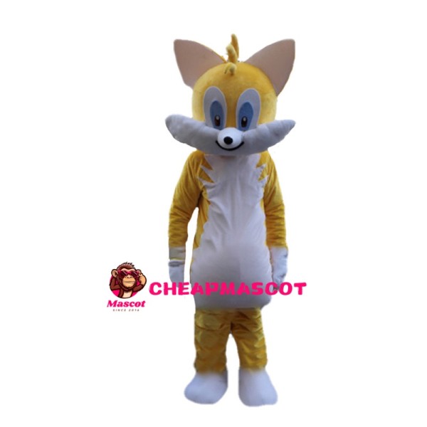 Well-disposed Yellow Cat Mascot Costume