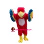 Long Fur Bird With Colorful Wings Mascot Costume
