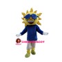 Brilliant Sun With Blue Glasses Mascot Costume