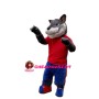 Vigorous Athlete Wolf Mascot Costume