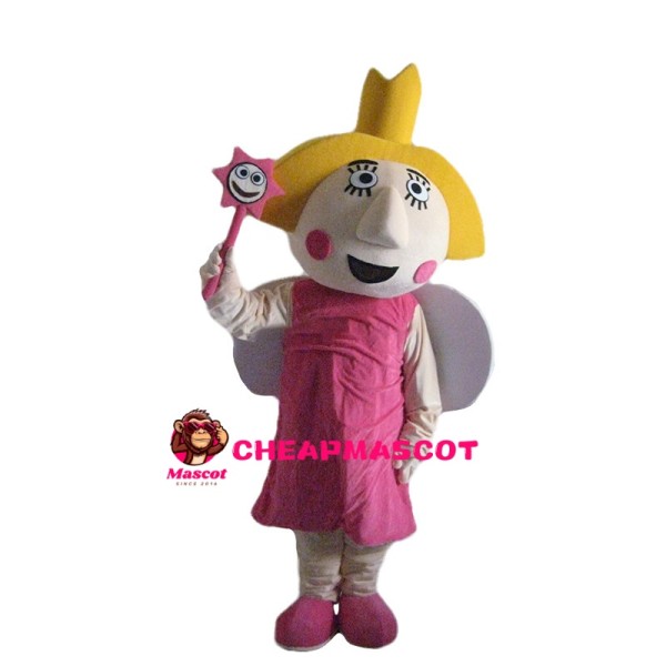 Cute Girl With Wings Mascot Costume