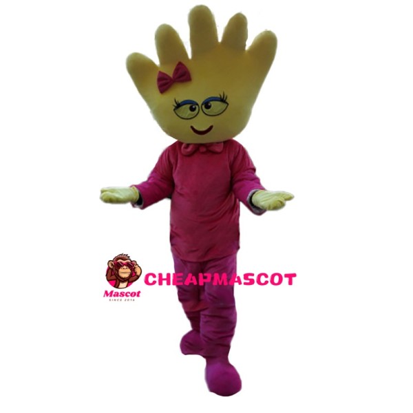 Masseur With Palm Shaped Head Mascot Costume