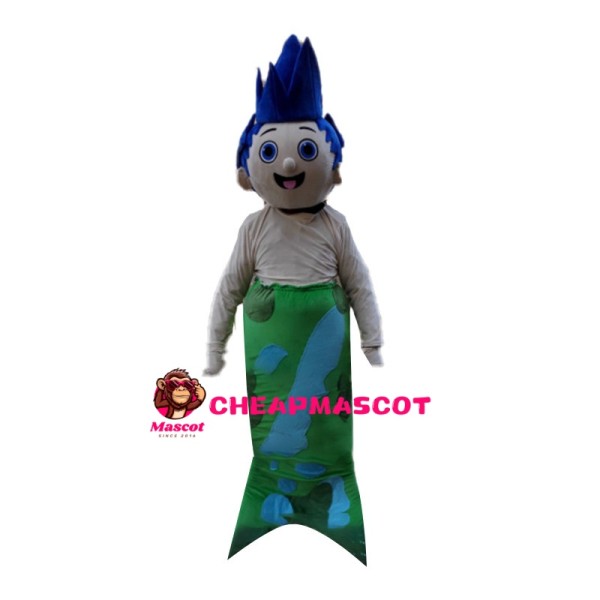 Blue Hair Mermaid Witch Mascot Costume