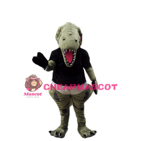 Thin Teeth Green Crocodile Mascot Costume