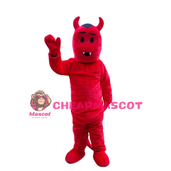 Cartoon Red Devil Mascot Costume