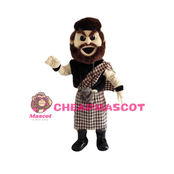 Energetic Scottish Highlander Mascot Costume