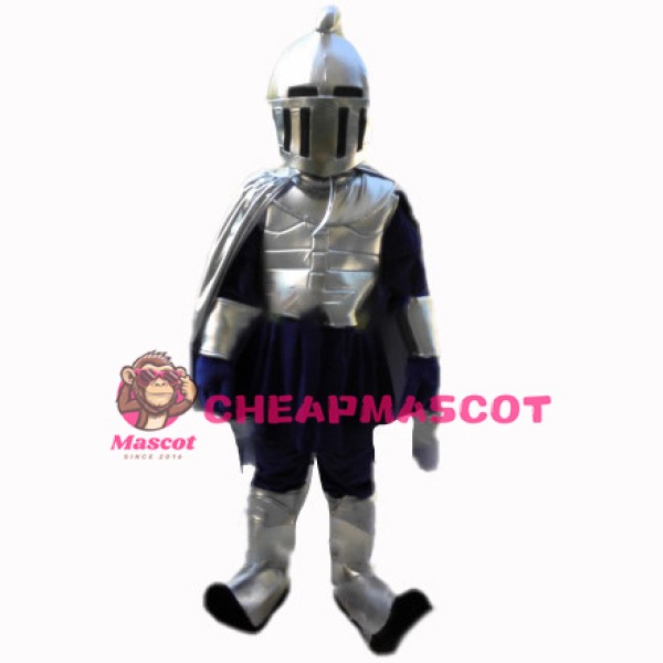 Silver Knight Armor Mascot Costume 