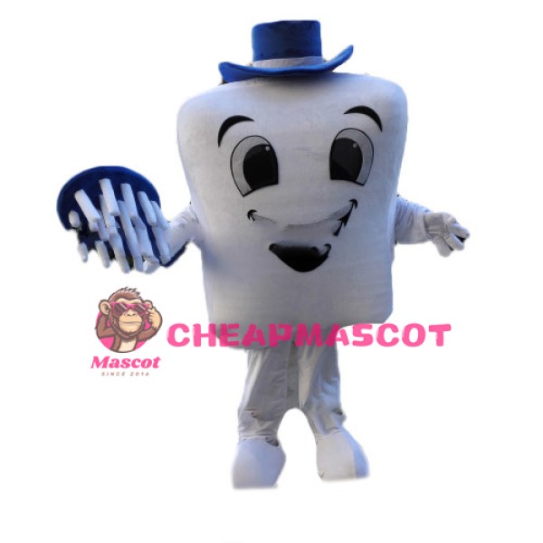 Adult Cartoon Tooth And Toothbrush Mascot Costume