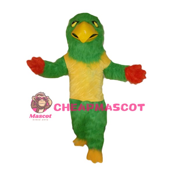 Long Plush Green Bird Mascot Costume
