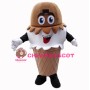 Huge Cartoon Double Scoop Ice Cream Cone Mascot Costume 