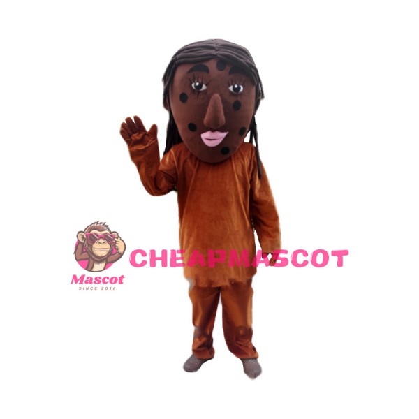 African Girl Mascot Costume 