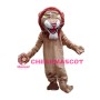 Red Hair Lion Animal Mascot Costume 