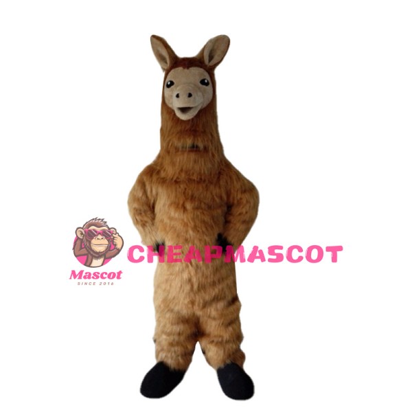 Brown Alpaca Animal Mascot Costume 