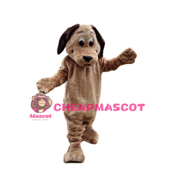 Clever Golden Dog Mascot Costume