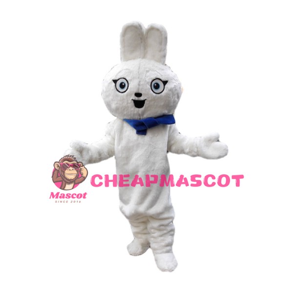 Plush Cartoon White Rabbit Bunny Mascot Costume 