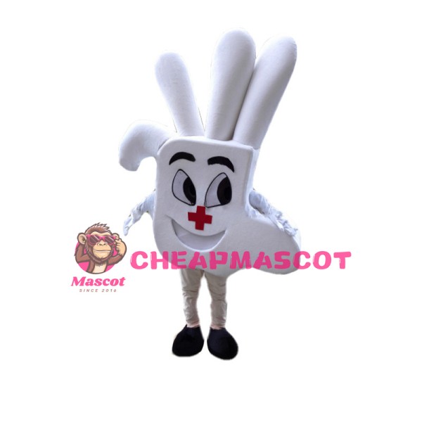 Huge Cartoon White Hand Mascot Costume 