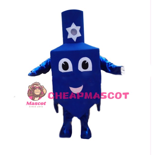 Simple Style Blue Dreidel Mascot Costume