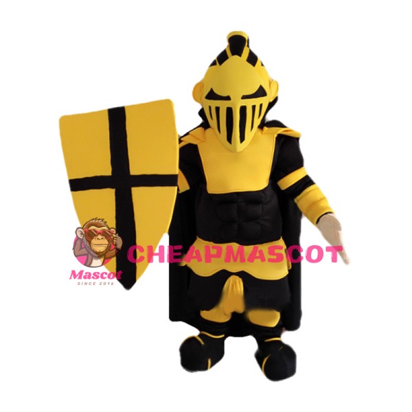 Cool Golden Knight Mascot Costume 