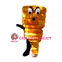 Angry Golden Tornado Cartoon Mascot Costume 
