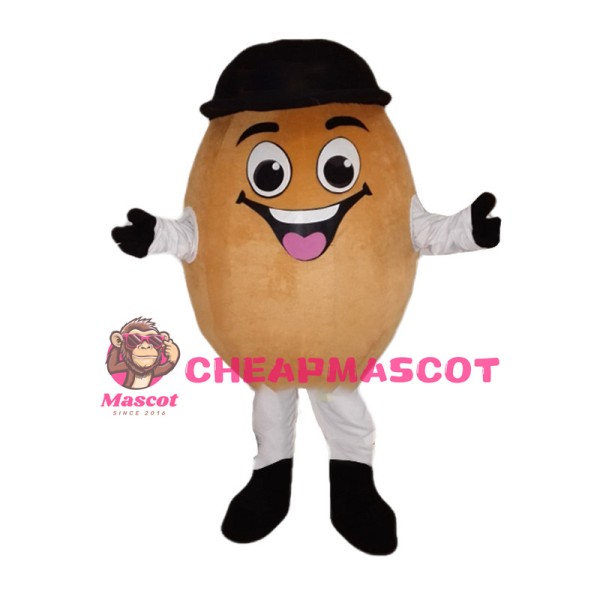 Happy Cartoon Egg Mascot Costume 