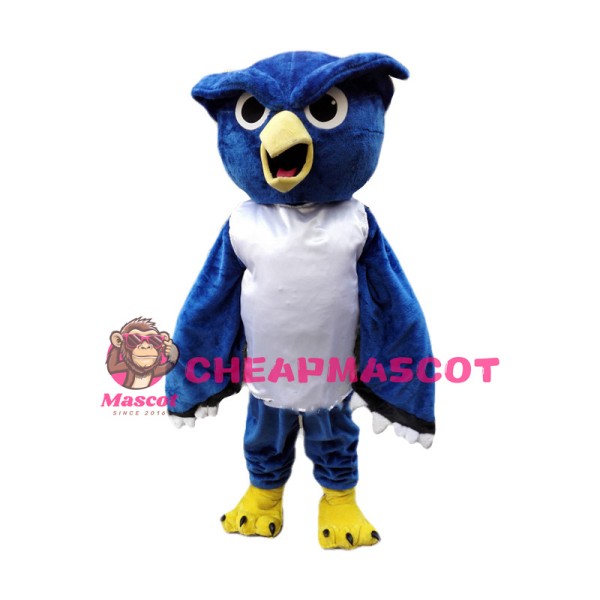 Angry Blue Owl Mascot Costume 