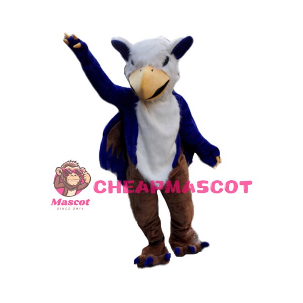 Mythical Eagle Monster Griffin Blue Mascot Costume