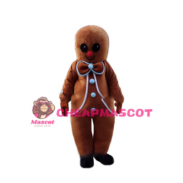 Huge Cartoon Christmas Gingerbread Boy Cookie Mascot Costume