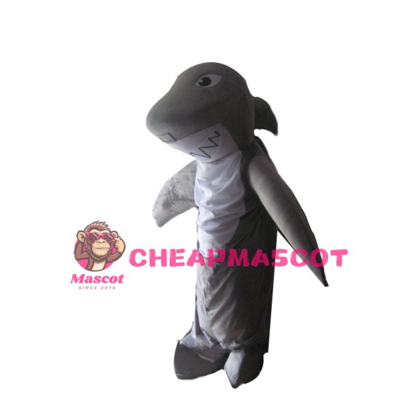 Grey Shark Mascot Costume