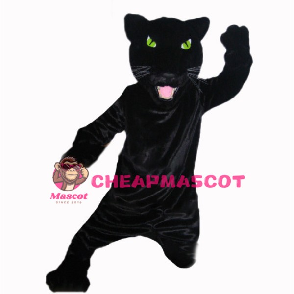 Howling Black Leopard Mascot Costume