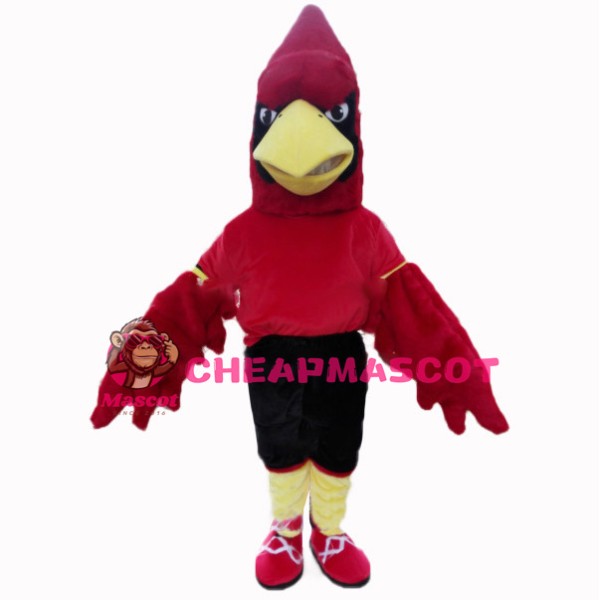 Fierce Cardinal Bird Sports School Mascot Costume 