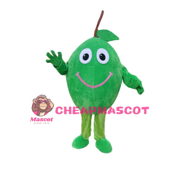 Cartoon Green Pear Mascot Costume 