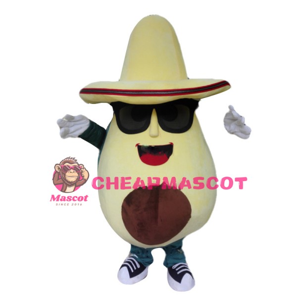 Cool Cartoon Avocado Mascot Costume 