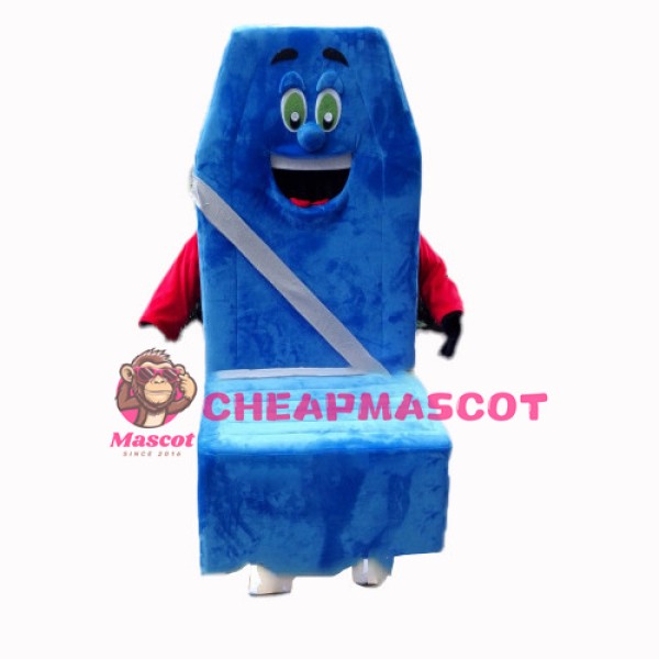 Novel Cartoon Blue Car Seat Mascot Costume 