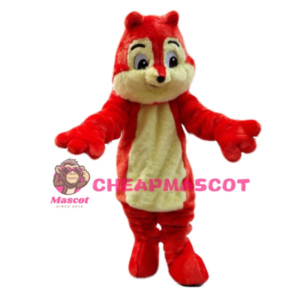 Red Chipmunk Mascot Costume 