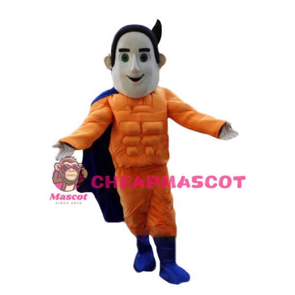Muscular Superhero Mascot Costume 