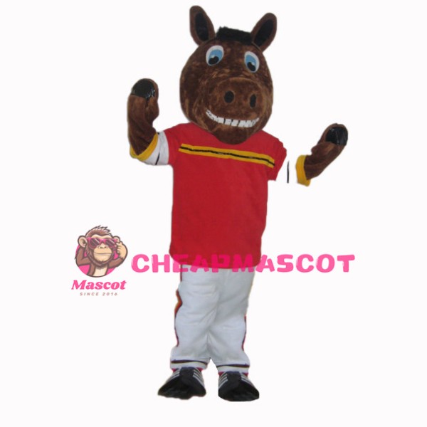 Brown Mustang Horse High School Mascot Costume 