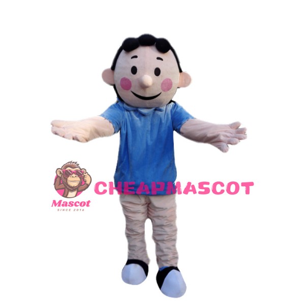 Shy Boy Mascot Costume 