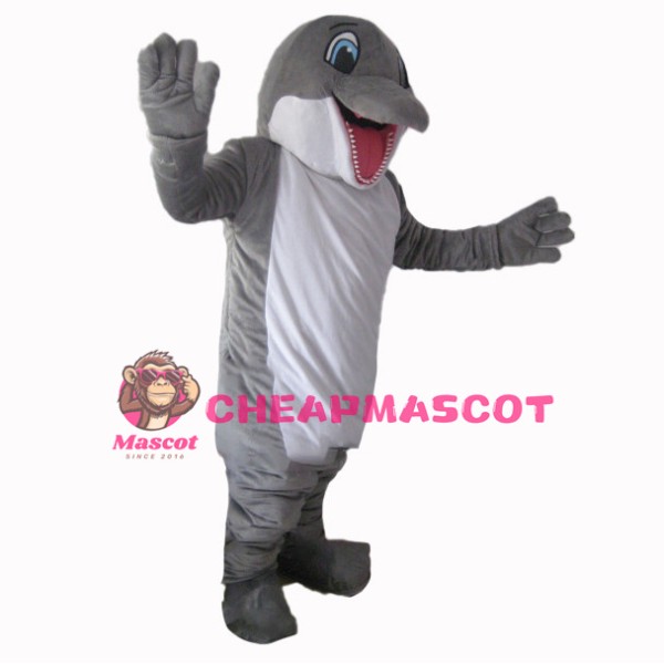 Cheerful Dolphin Mascot Costume 