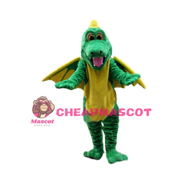 Green Flying Dinosaur Mascot Costume 