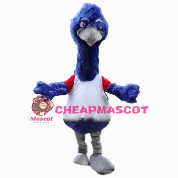 College Plush Blue Bird Mascot Costume