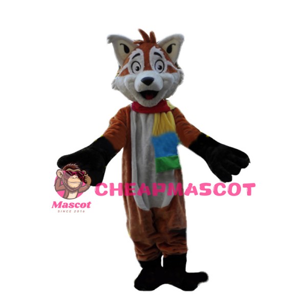 Cheerful Fox Animal Mascot Costume