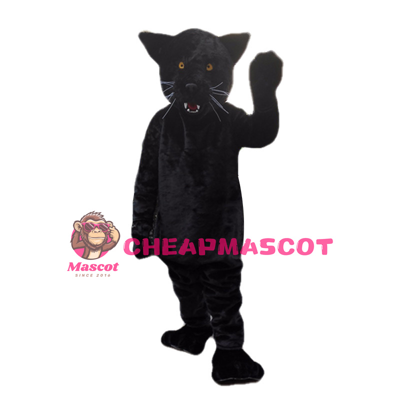 Black Cougar Animal Mascot Costume 