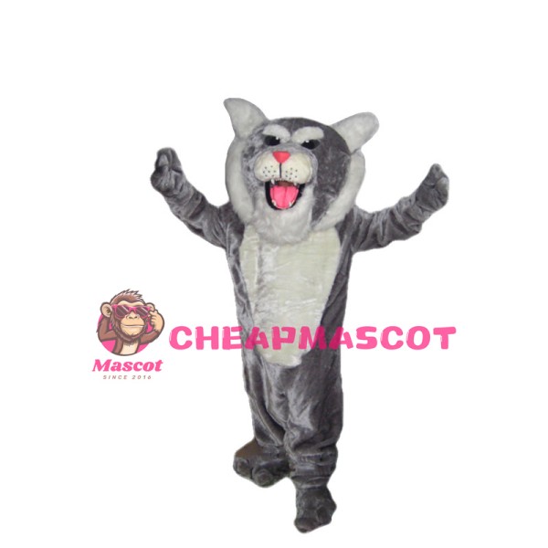 Howling Grey Panther Mascot Costume