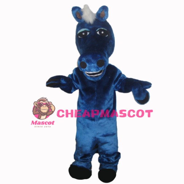 Royal Blue Horse Mascot Costume 