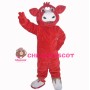 Docile Red Eastern Cattle Mascot Costume 