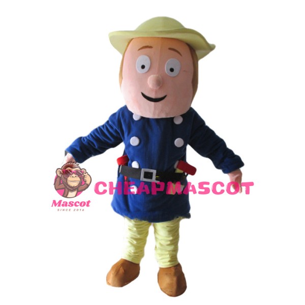 Simple Version Of Fireman Sam Mascot Costume 