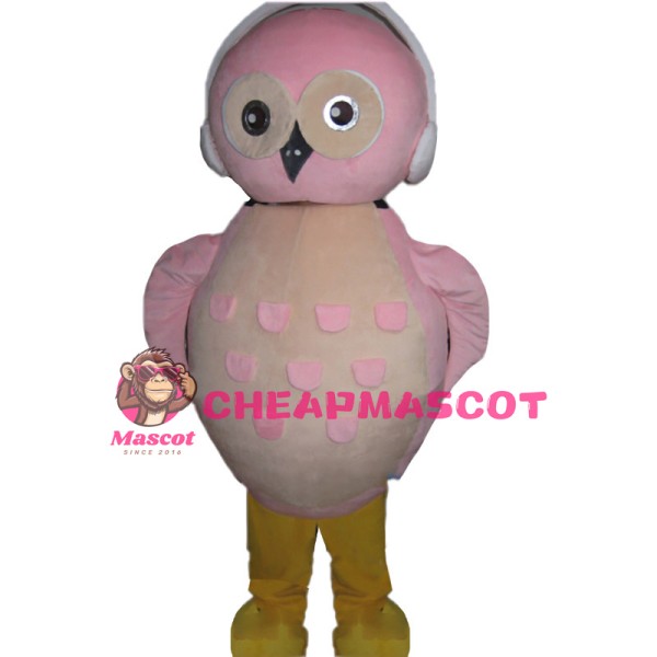 Lightweight Pink Owl Cartoon Mascot Costume 