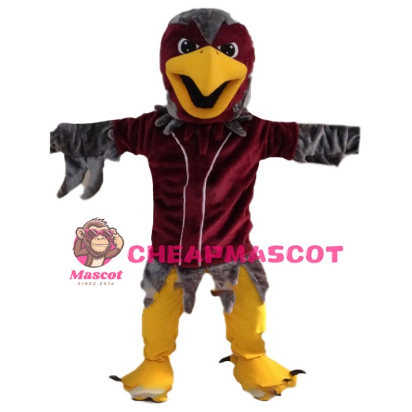 Baseball Red Head Eagle Mascot Costume 