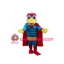 Cartoon Power Muscly Duck Superhero Mascot Costume 
